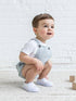Baby Alani Linen Bubble Overall - Mist
