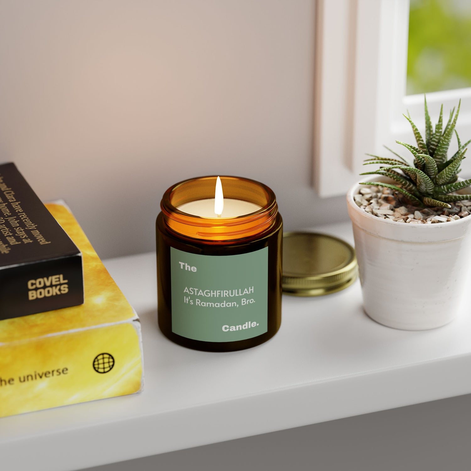 "Astaghfirullah" Scented Candles, Coconut Apricot Wax (4oz, 9oz)