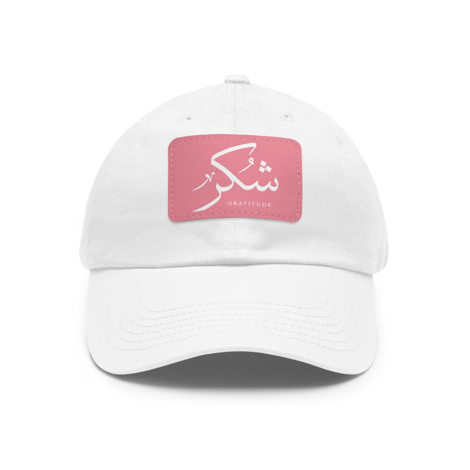 Hat with Leather Patch, "Gratitude"