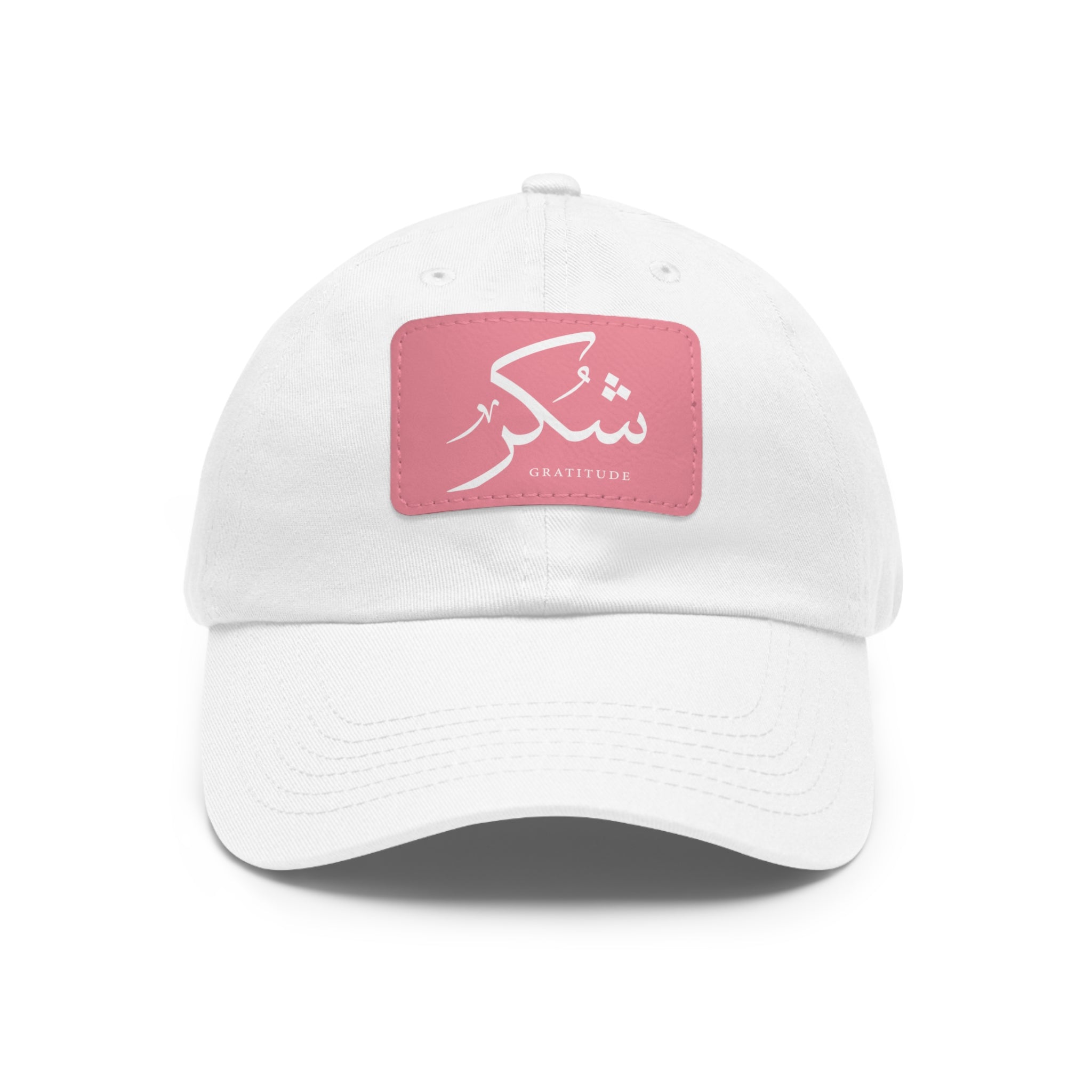 Hat with Leather Patch, "Gratitude"