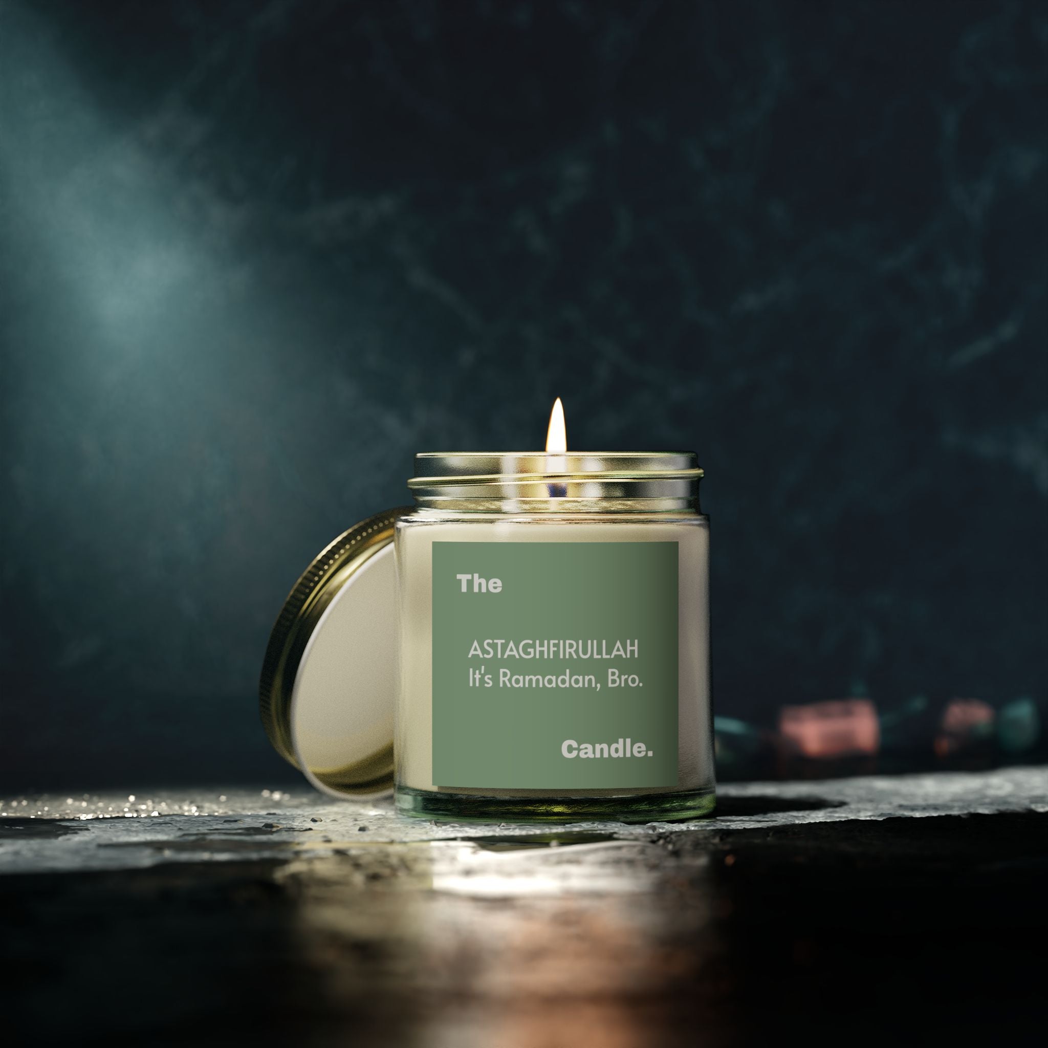 "Astaghfirullah" Scented Candles, Coconut Apricot Wax (4oz, 9oz)