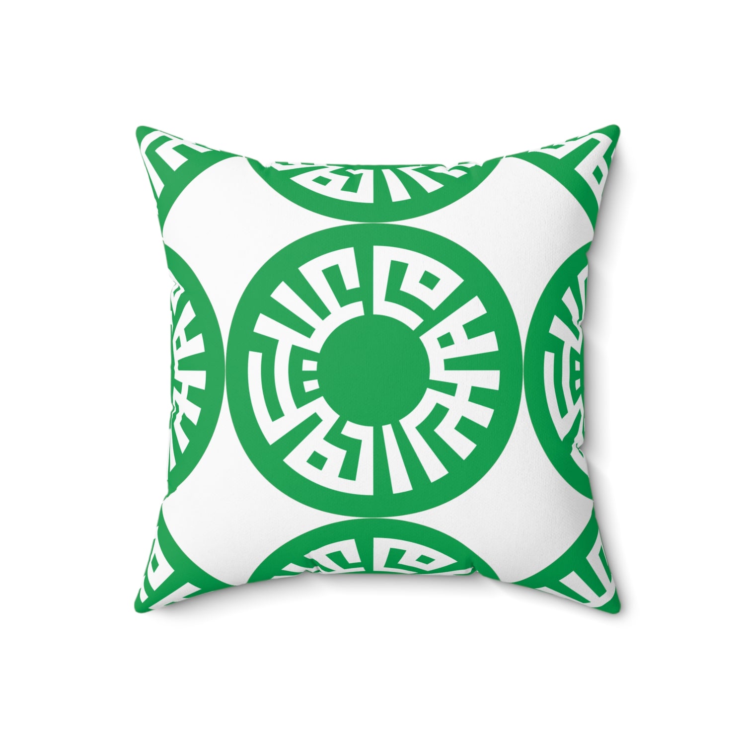"Salam" Spun Polyester Square Pillow- Green