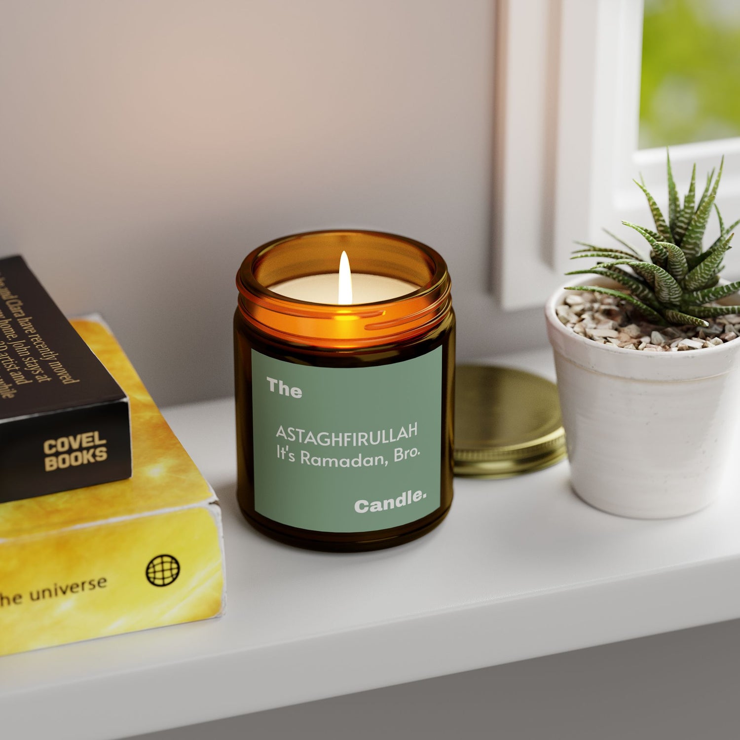 "Astaghfirullah" Scented Candles, Coconut Apricot Wax (4oz, 9oz)