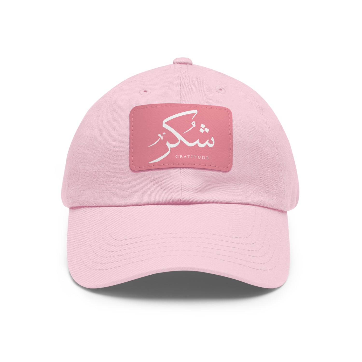 Hat with Leather Patch, "Gratitude"
