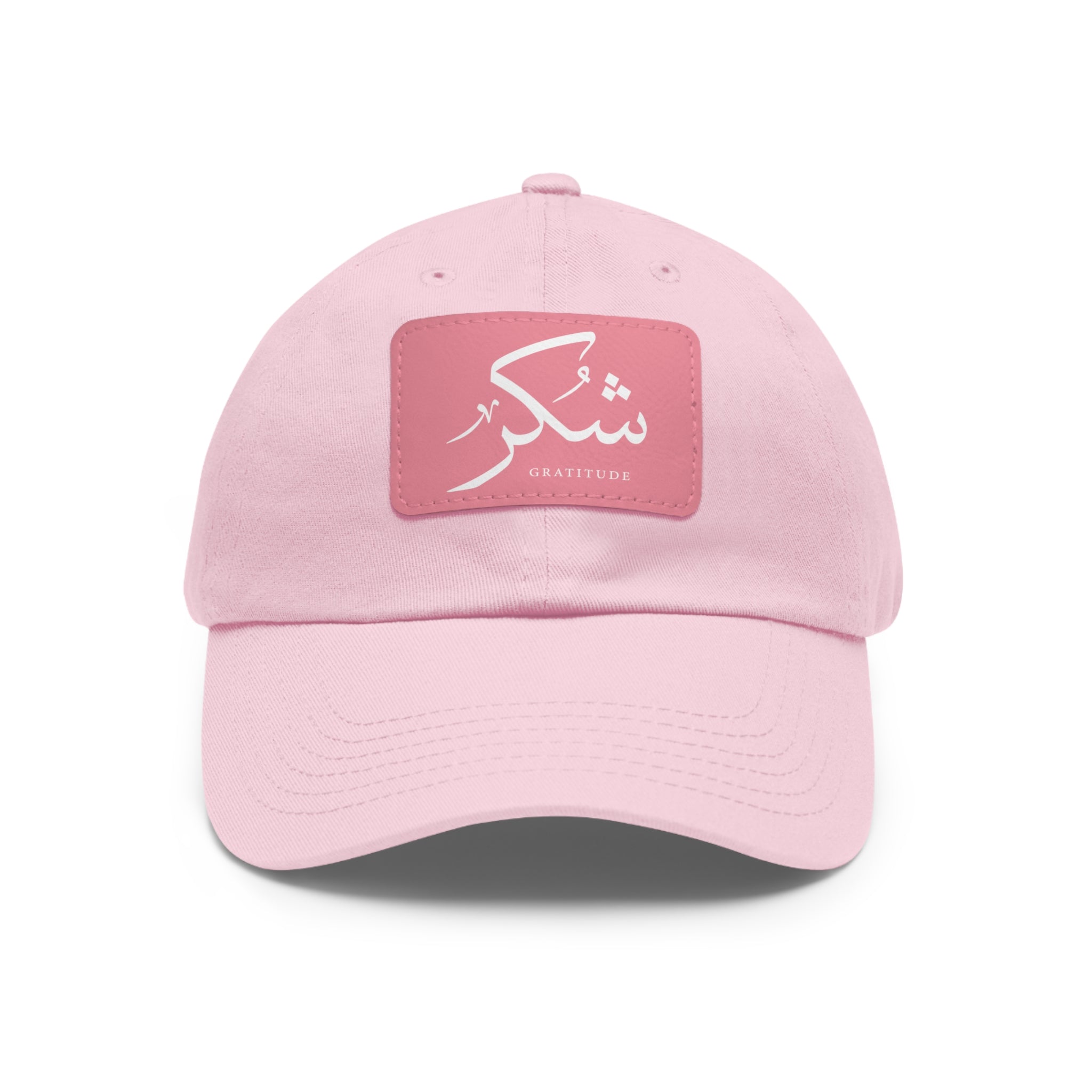 Hat with Leather Patch, "Gratitude"