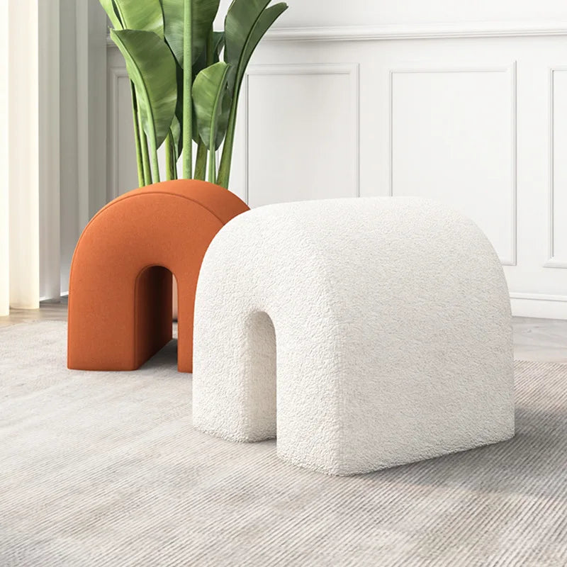 Wuli Nordic Makeup Stool Change the Footstool at the Door Home Minimalist Long Sofa Stool Creative Low Stools Furniture