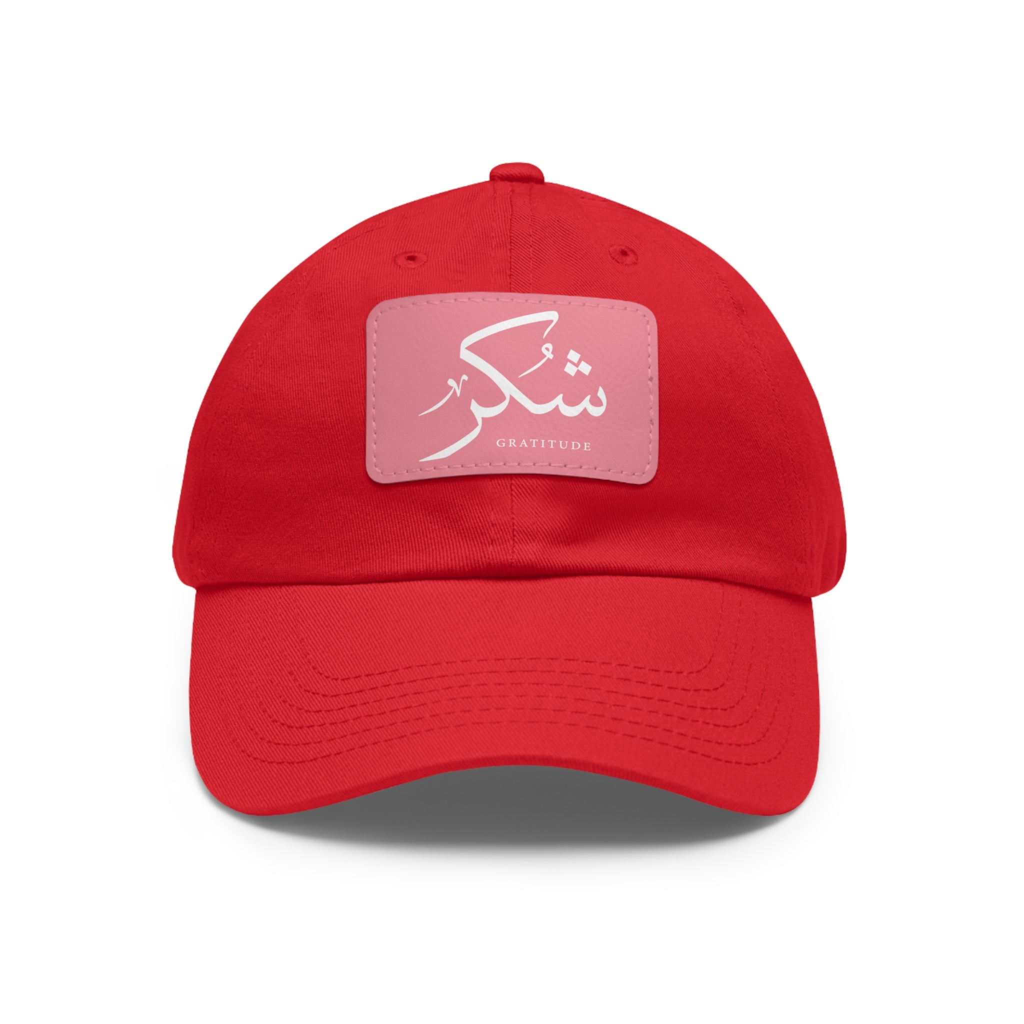 Hat with Leather Patch, "Gratitude"