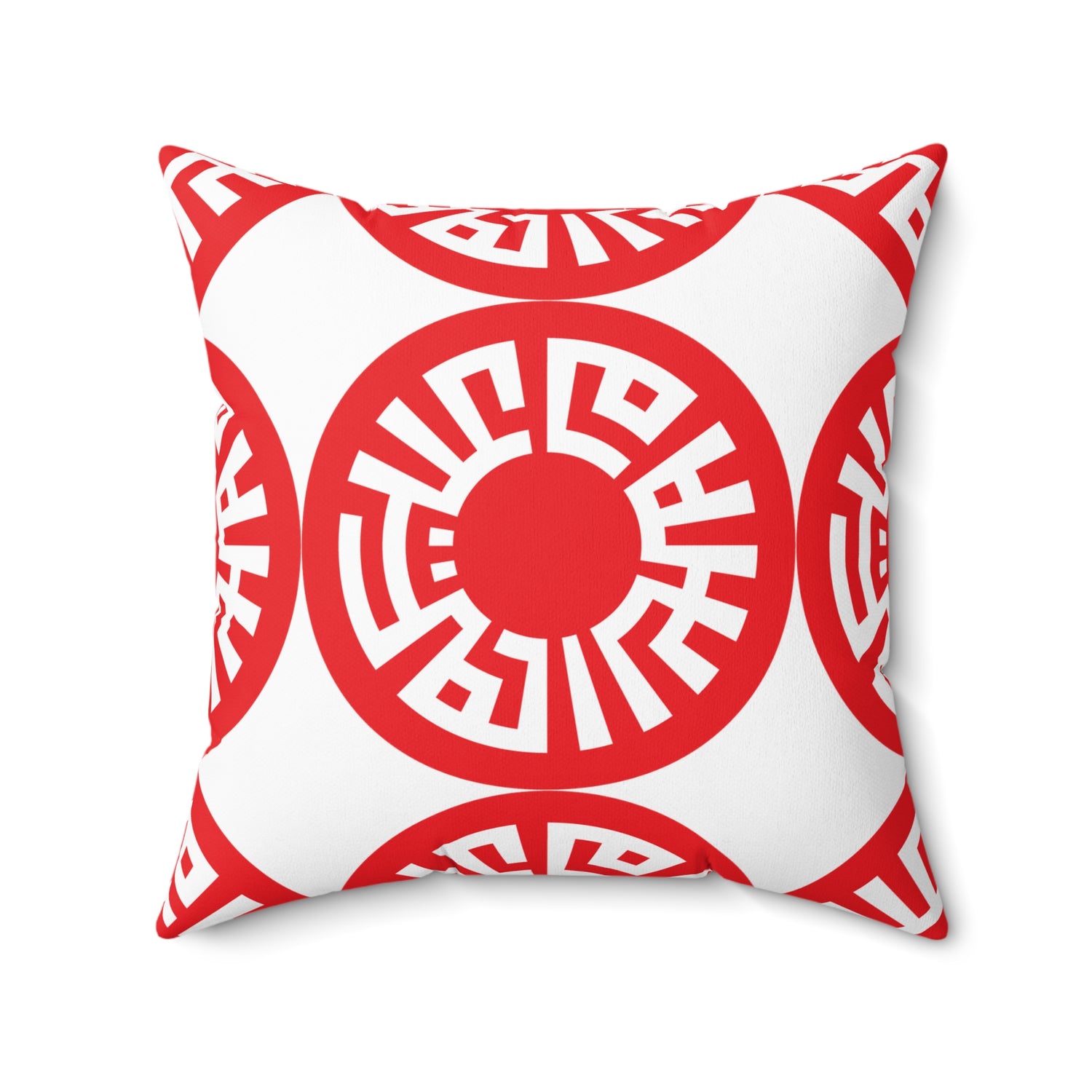 "Salam" Spun Polyester Square Pillow- Red