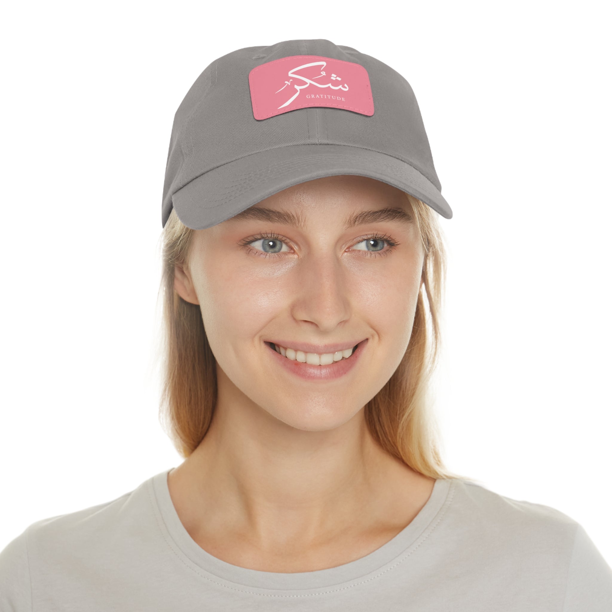 Hat with Leather Patch, "Gratitude"