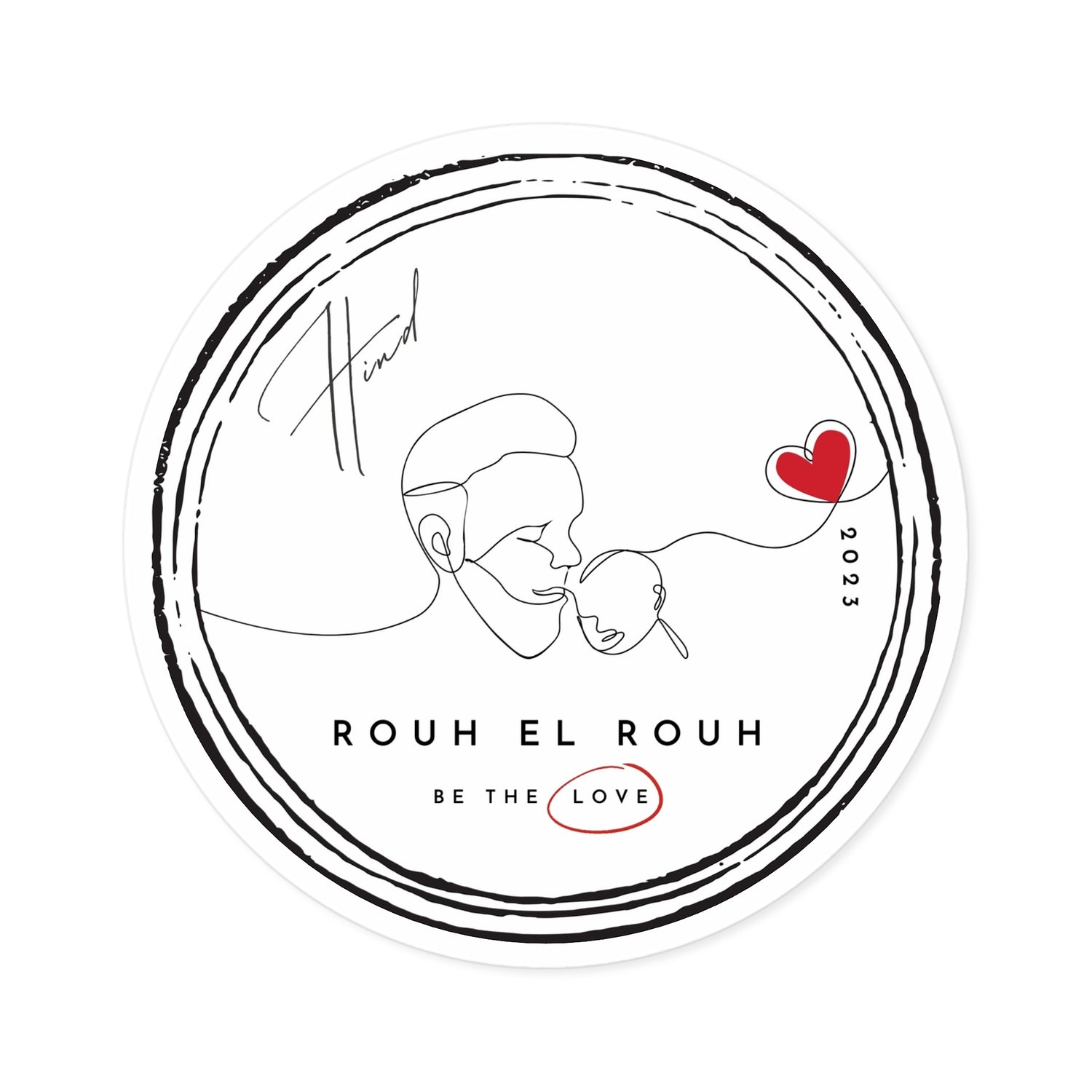 "Rouh el Rouh" Round Stickers, Indoor\Outdoor