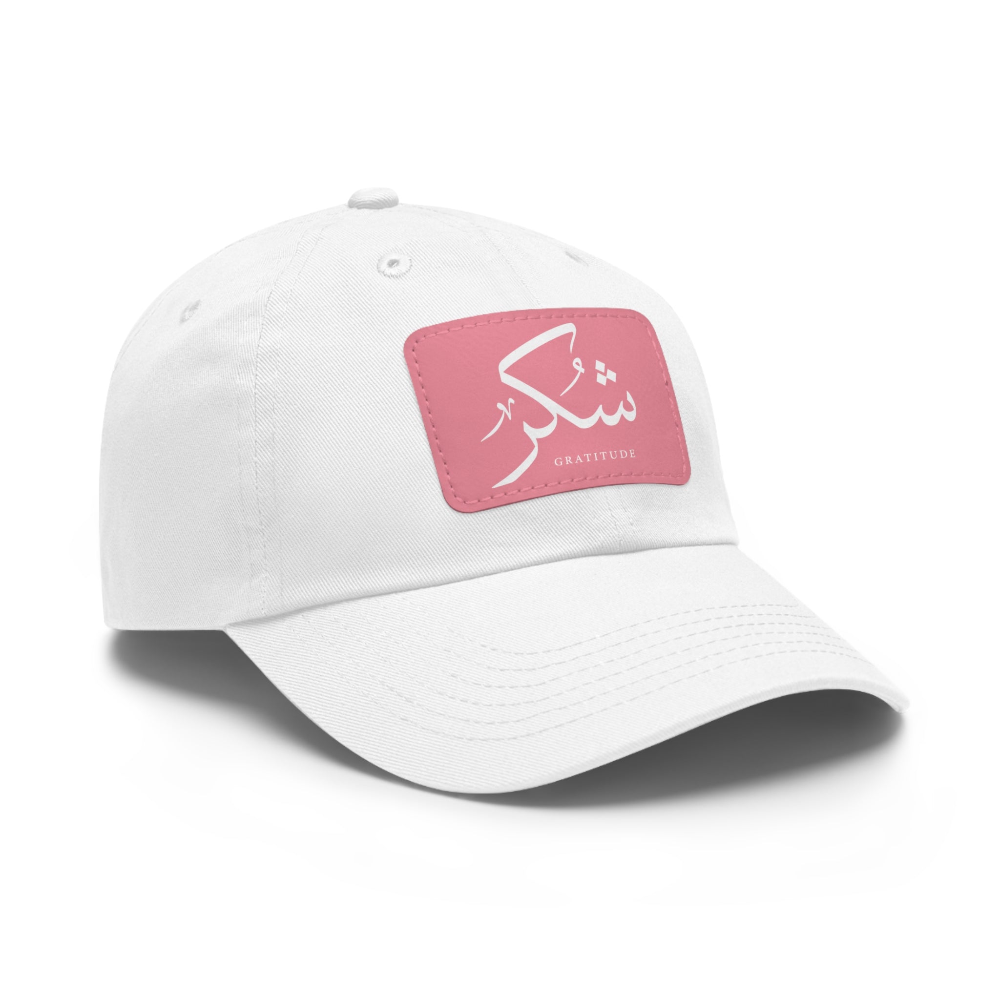 Hat with Leather Patch, "Gratitude"