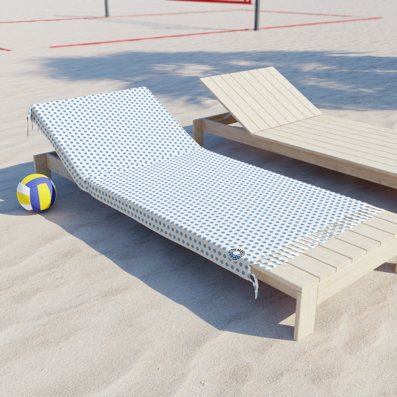 Boho Beach Cloth- Polka Dot Blue