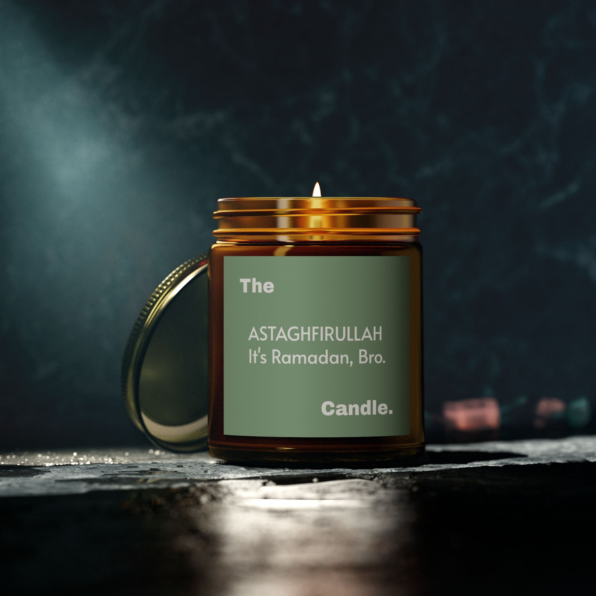 "Astaghfirullah" Scented Candles, Coconut Apricot Wax (4oz, 9oz)