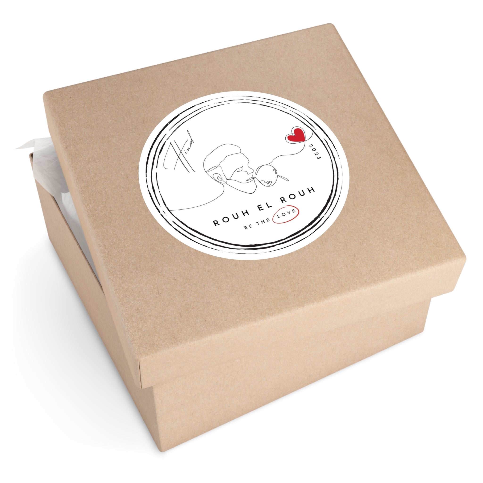 "Rouh el Rouh" Round Stickers, Indoor\Outdoor