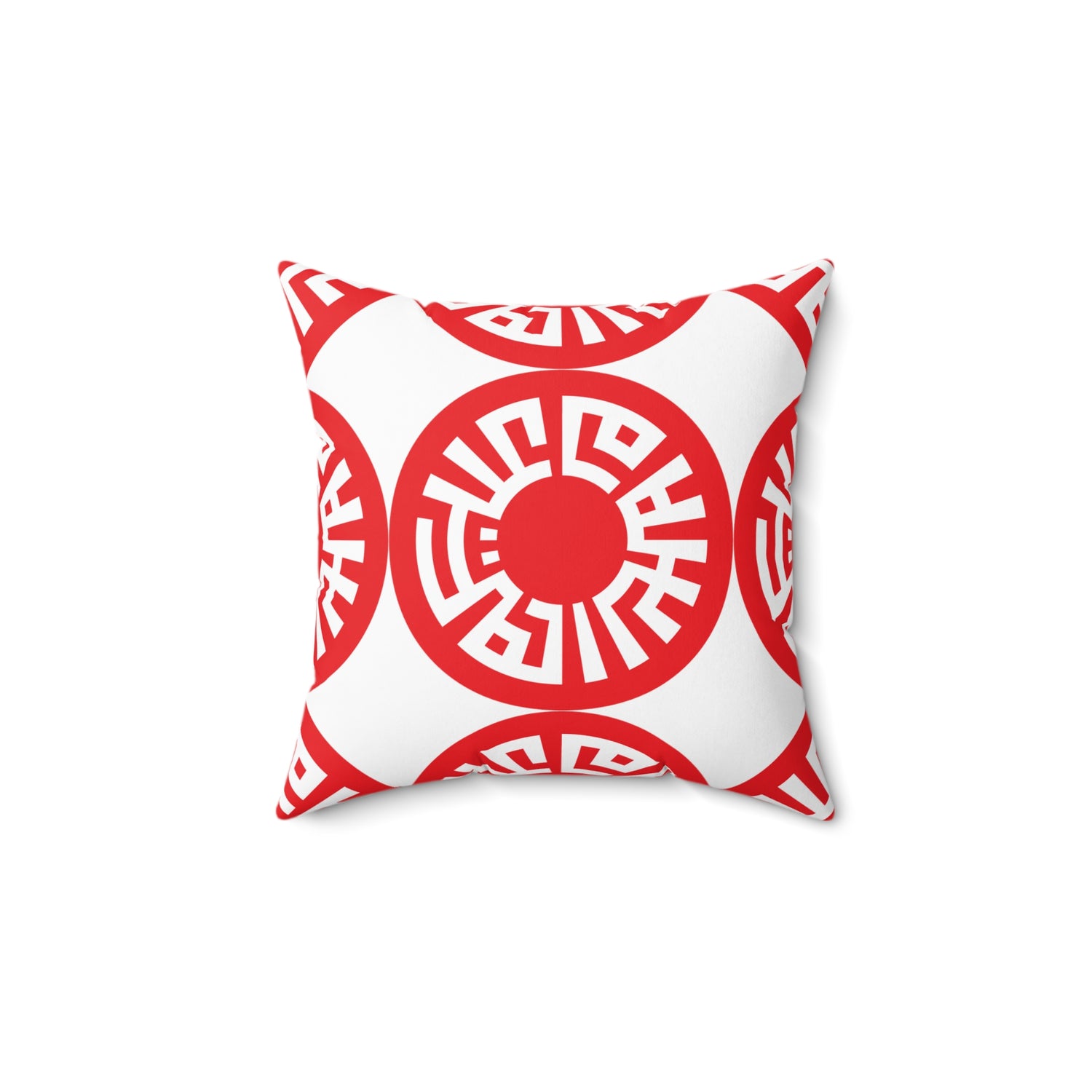 "Salam" Spun Polyester Square Pillow- Red