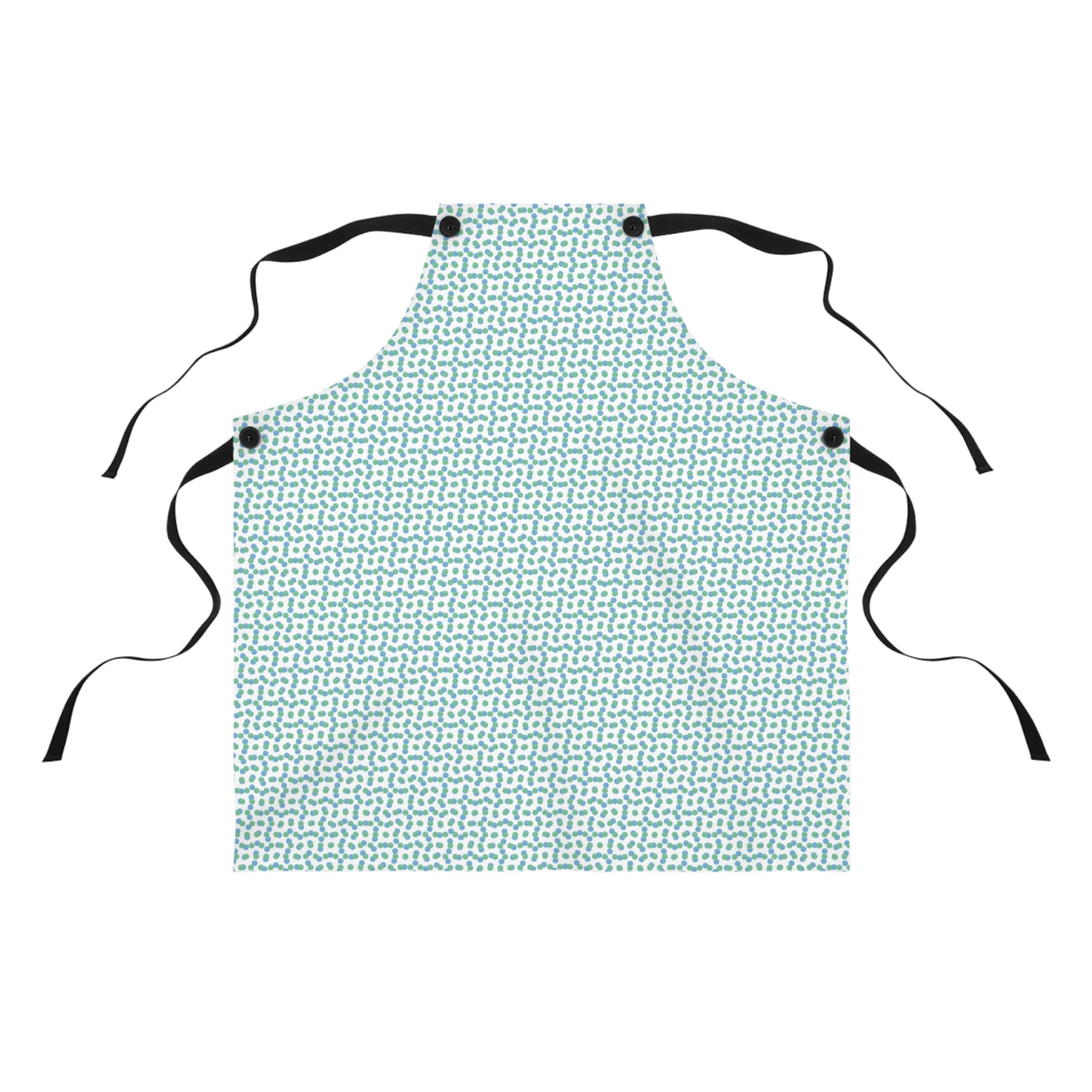 Apron (AOP)- Green/Blue Polka Dot