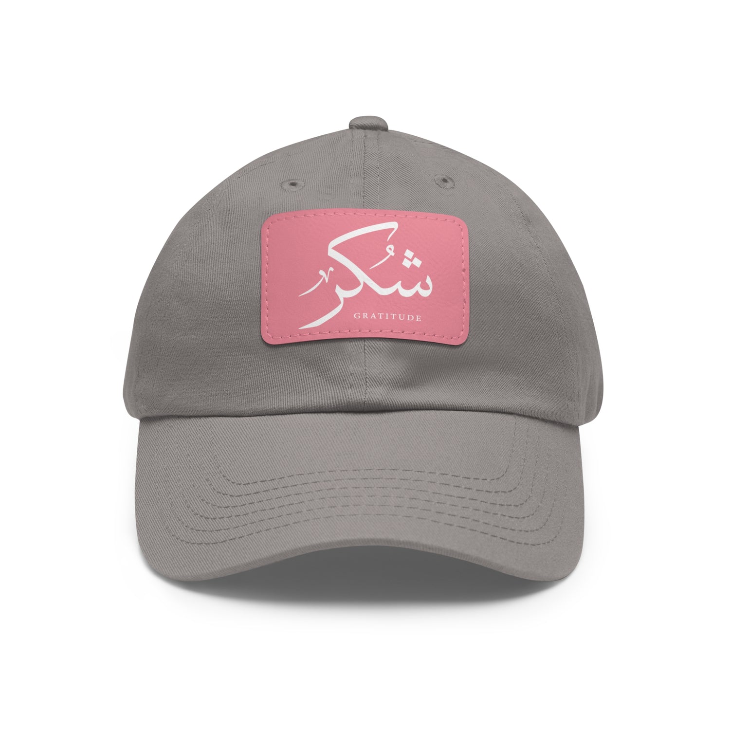 Hat with Leather Patch, "Gratitude"