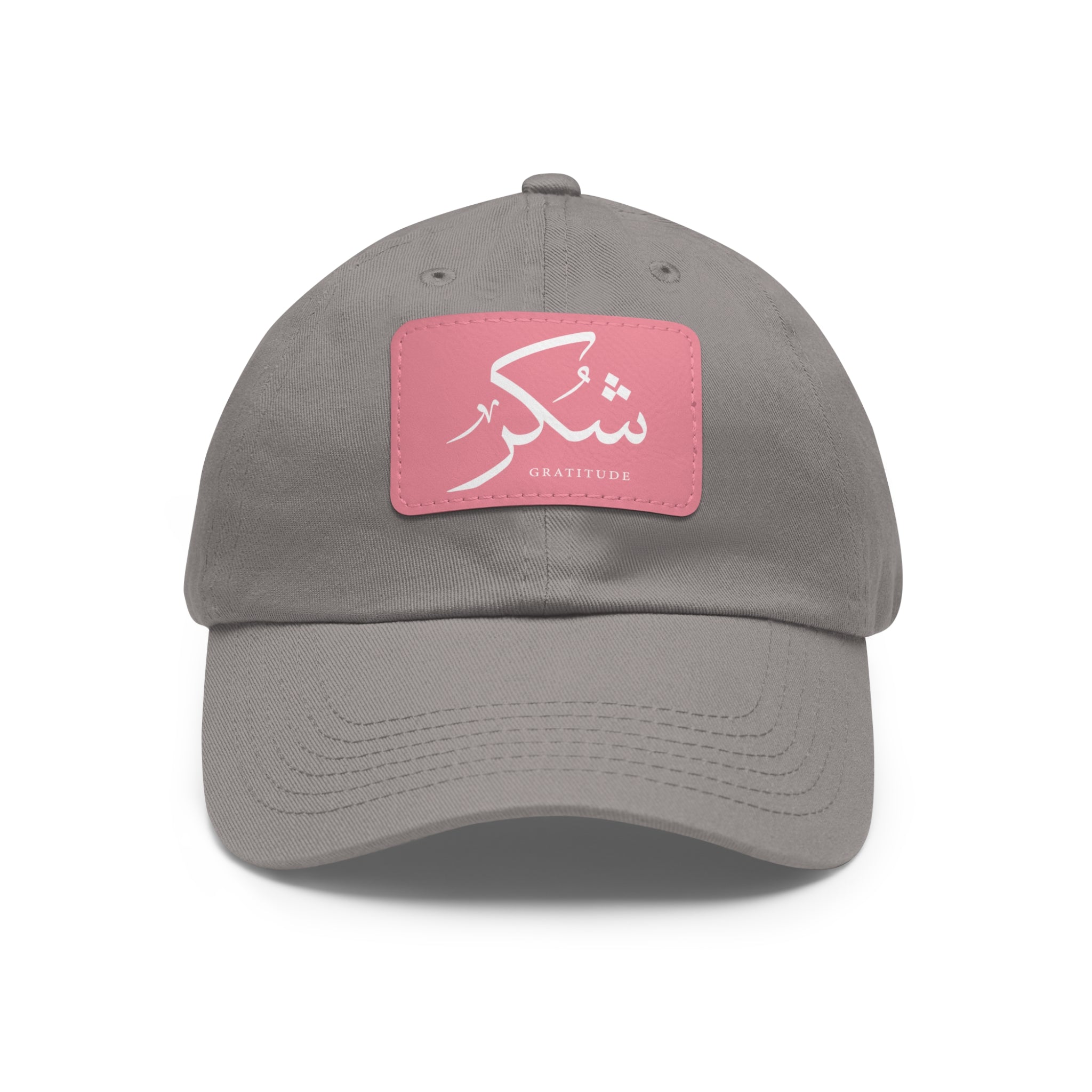 Hat with Leather Patch, "Gratitude"
