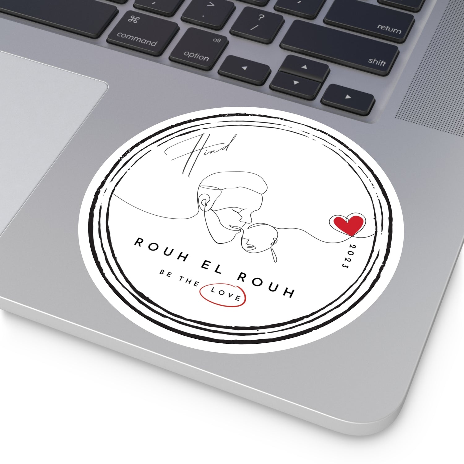 "Rouh el Rouh" Round Stickers, Indoor\Outdoor