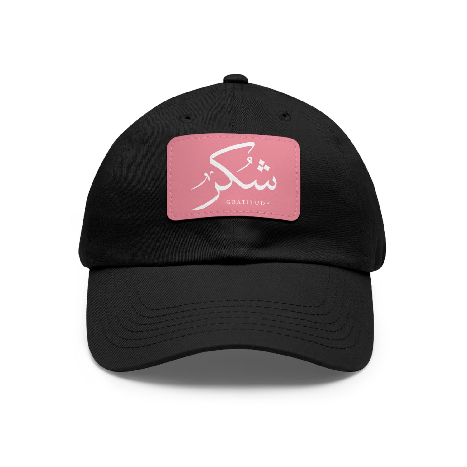 Hat with Leather Patch, "Gratitude"