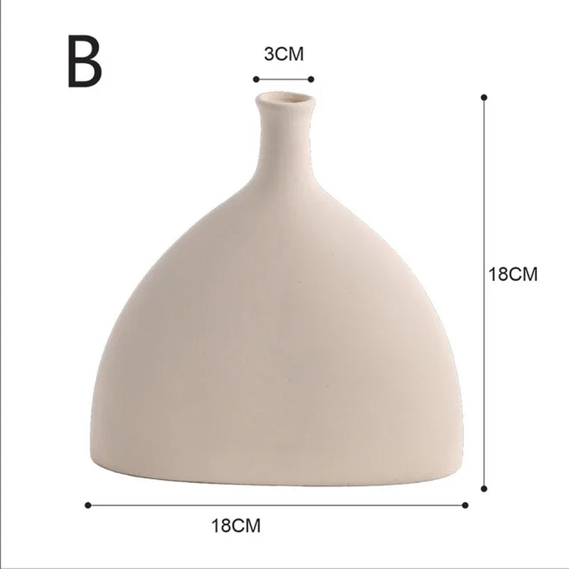 Ceramic Vase Nordic Home Decor Room Decoration Candle Holder Flower Pot Decoration Desktop Art Flower Vases Dropshipping