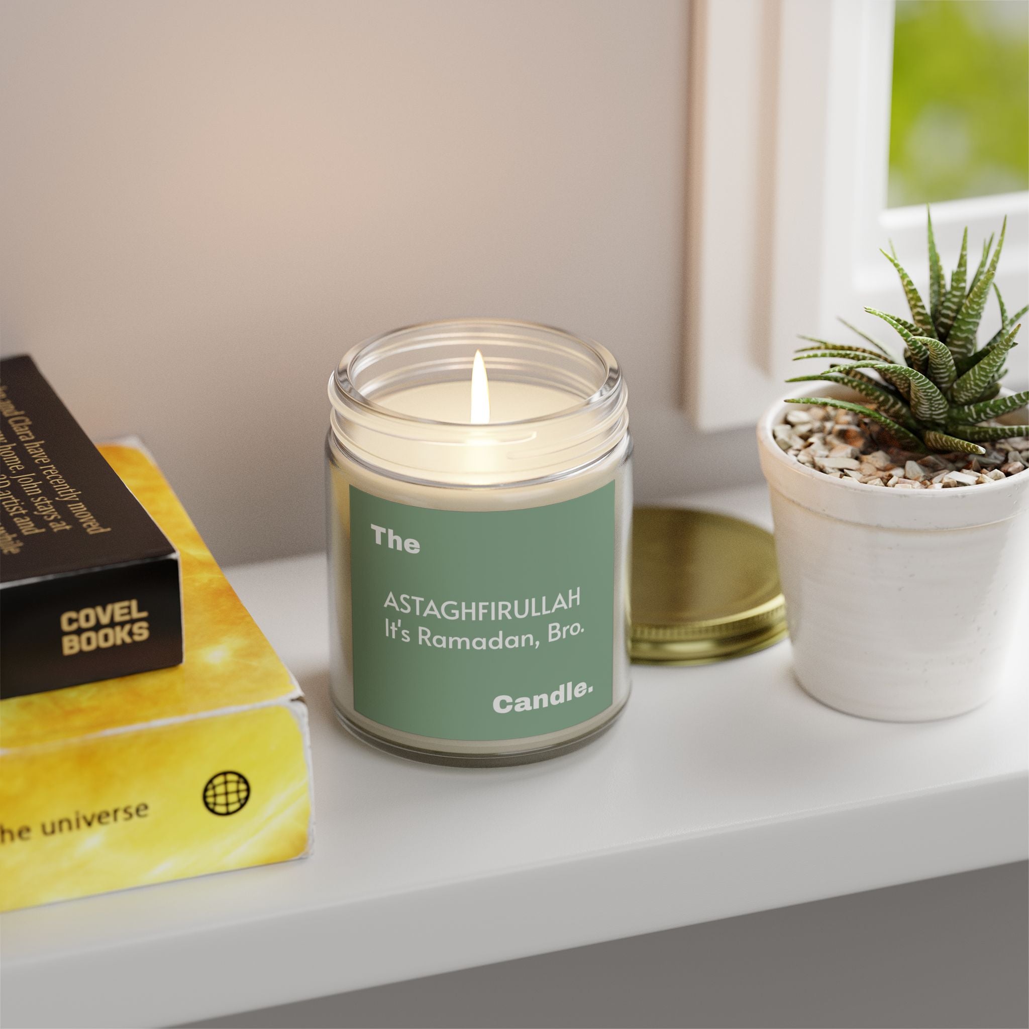 "Astaghfirullah" Scented Candles, Coconut Apricot Wax (4oz, 9oz)