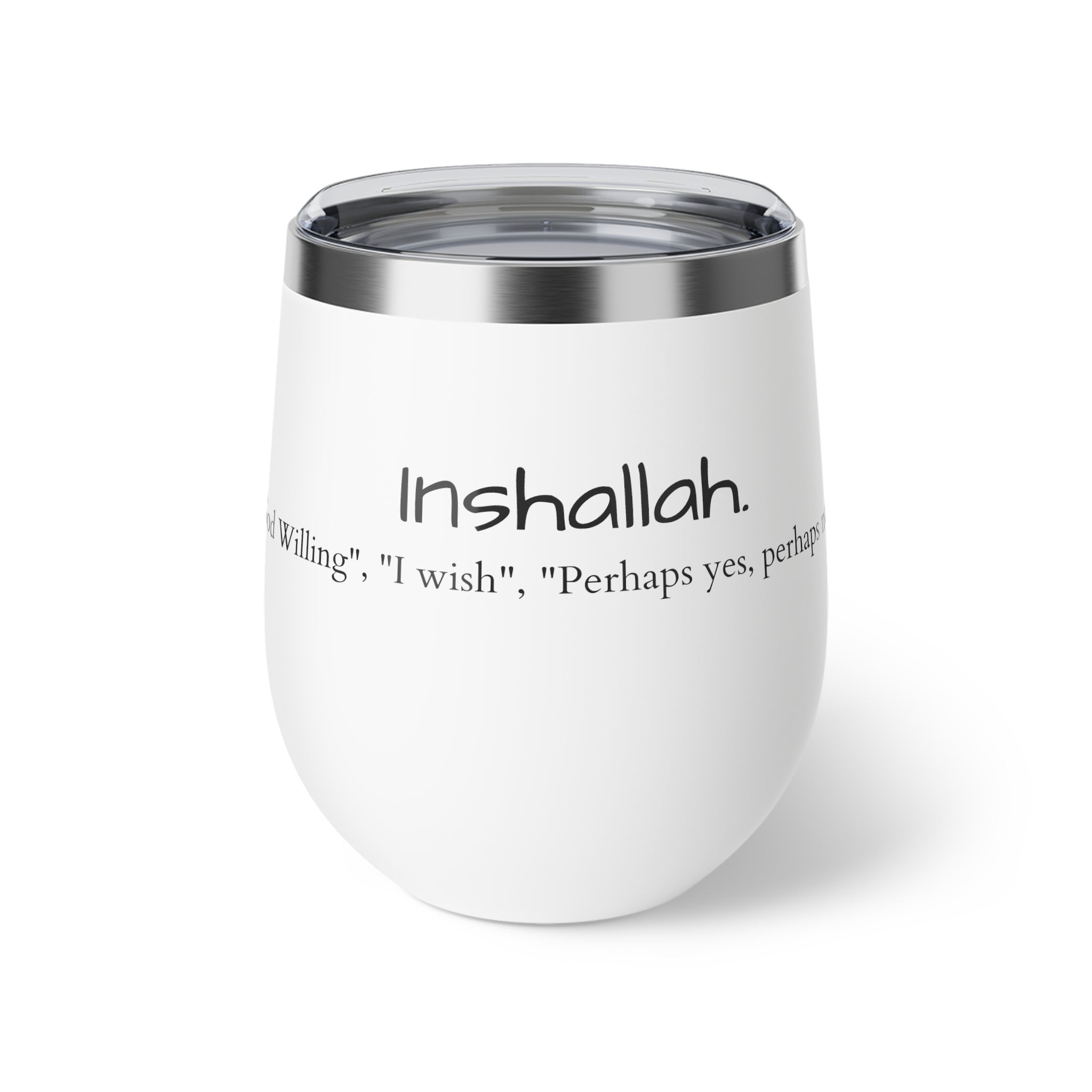 Copper Vacuum Insulated Cup, 12oz- "InshaAllah"