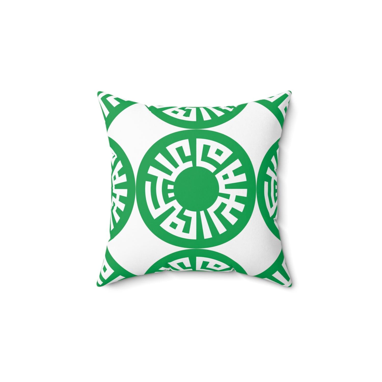 "Salam" Spun Polyester Square Pillow- Green