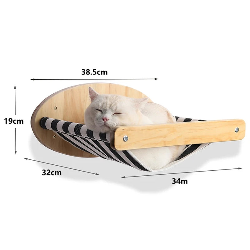 Cat Climbing Shelf Wall Mounted Four Step Stairway with Sisal Scratching Post for Cats Tree Tower Platform Jumping Pet Furniture