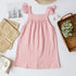 Girls Cotton and Linen Strap Dress Summer New Style Children&