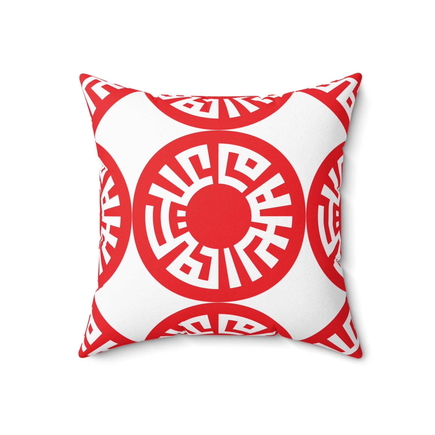 "Salam" Spun Polyester Square Pillow- Red