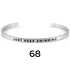 Women Stainless Steel Bangle Inspirational Bracelets Custom Mantra Cuff Band Jewelry Gift for Women