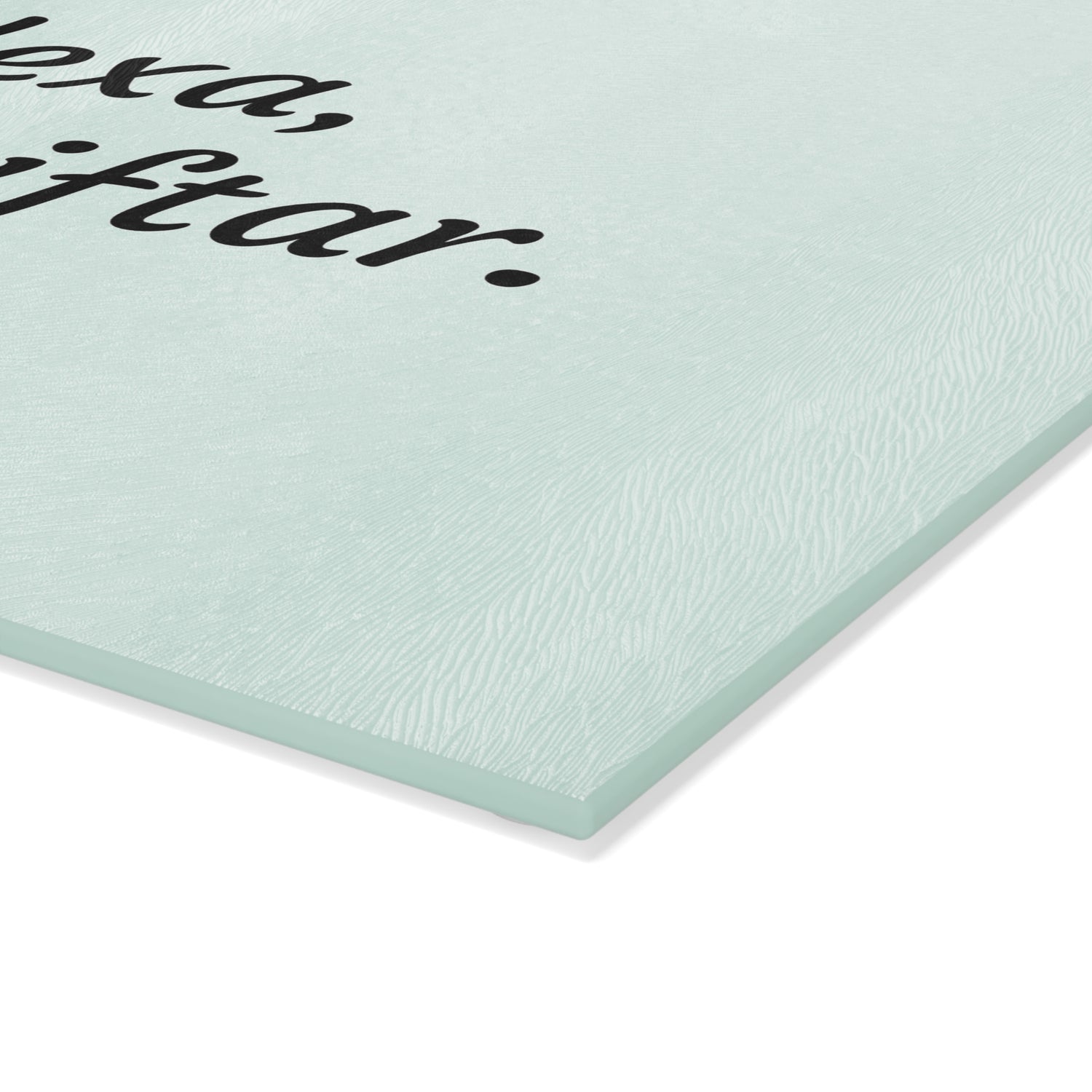 "Alexa, Make Iftar" Glass Cutting Board