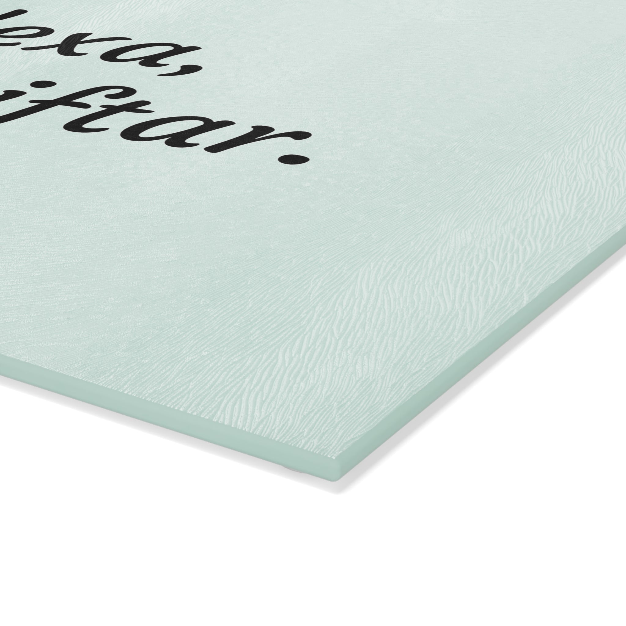 "Alexa, Make Iftar" Glass Cutting Board