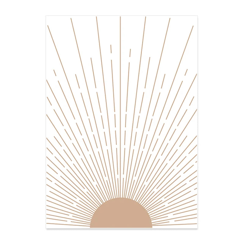 Abstract Geometric Leaves Line Modern Minimalist Posters Canvas Painting Wall Art Print Pictures Living Room Interior Home Decor