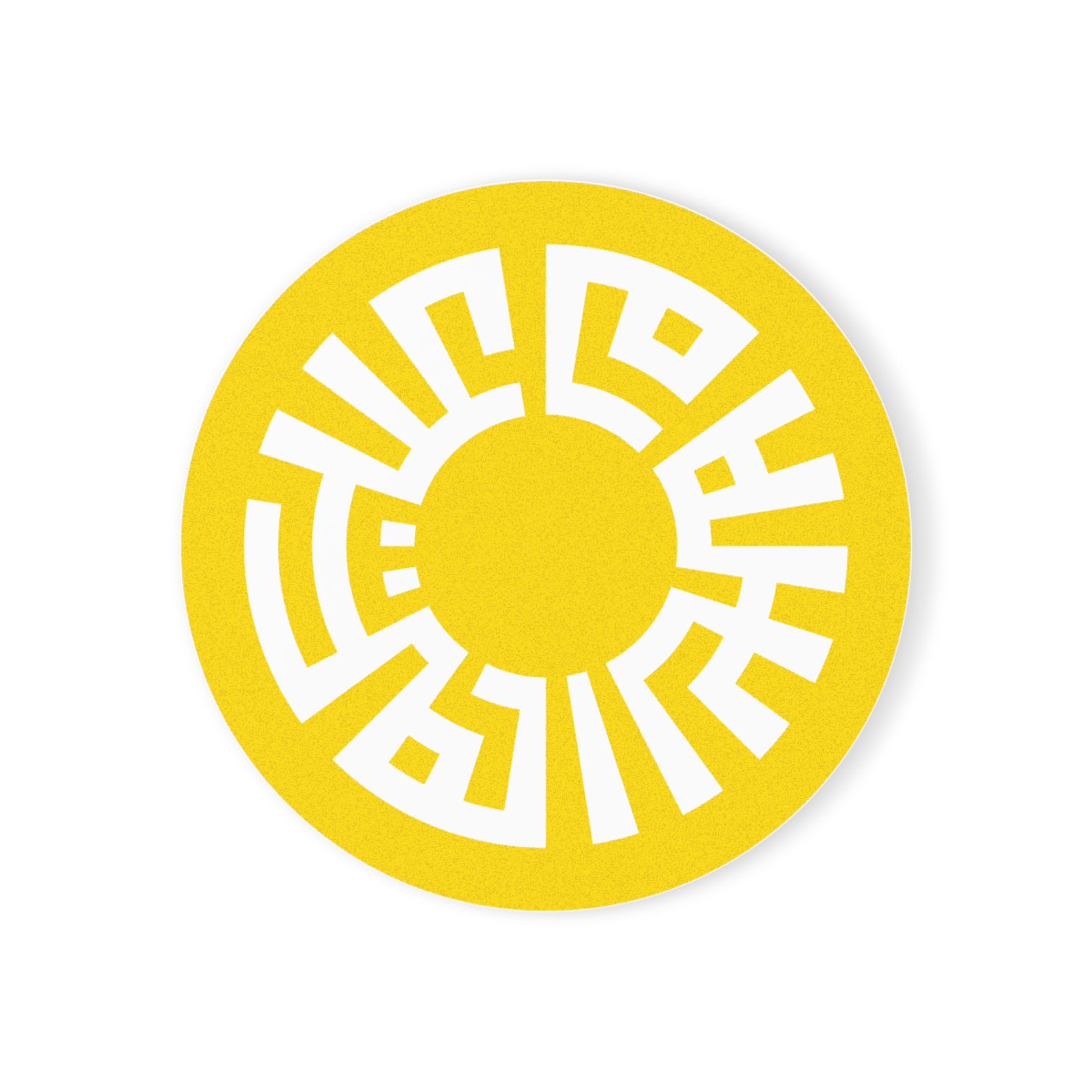 "Salam" Cork Back Coaster- Yellow