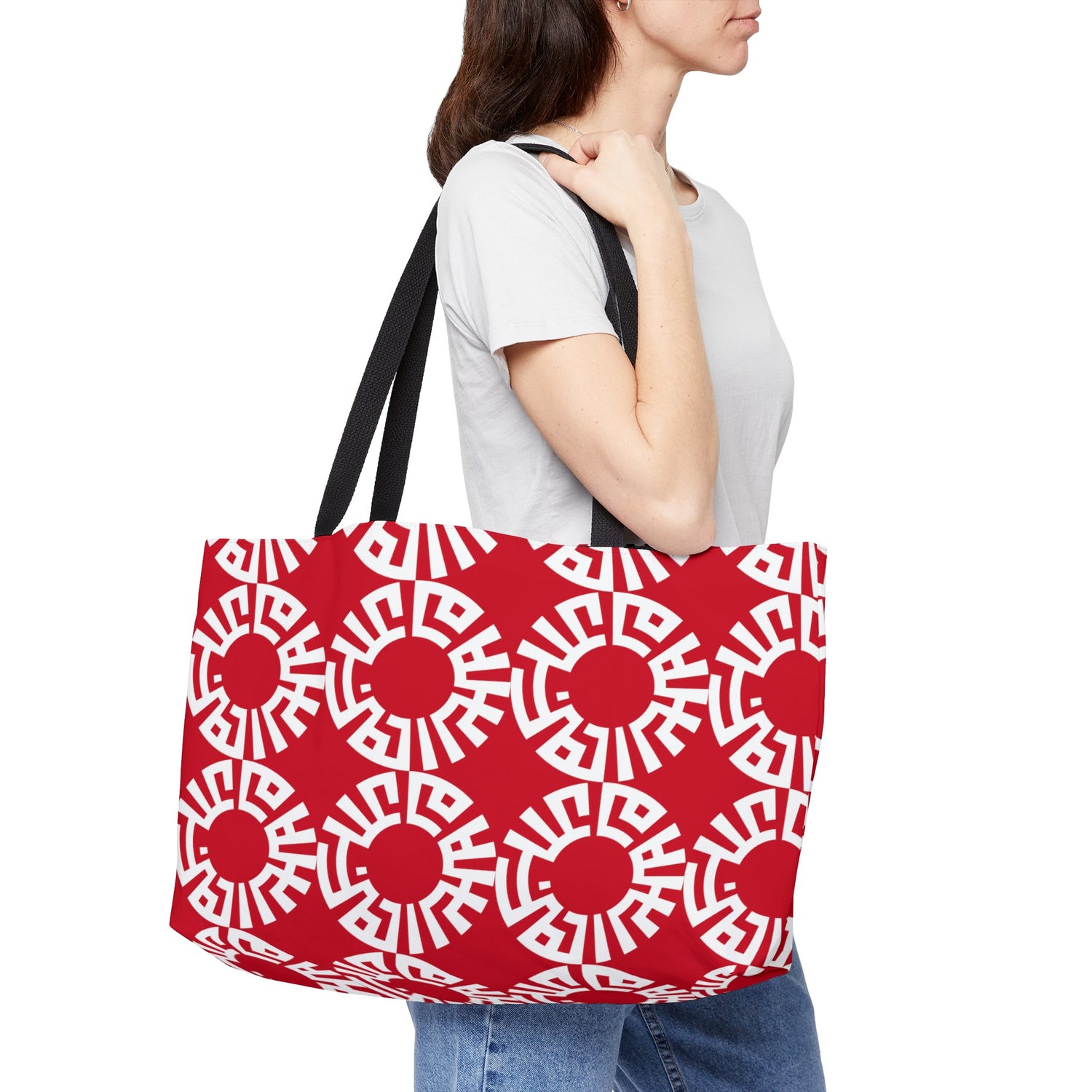 "Salam" Weekender Tote Bag- Dark Red