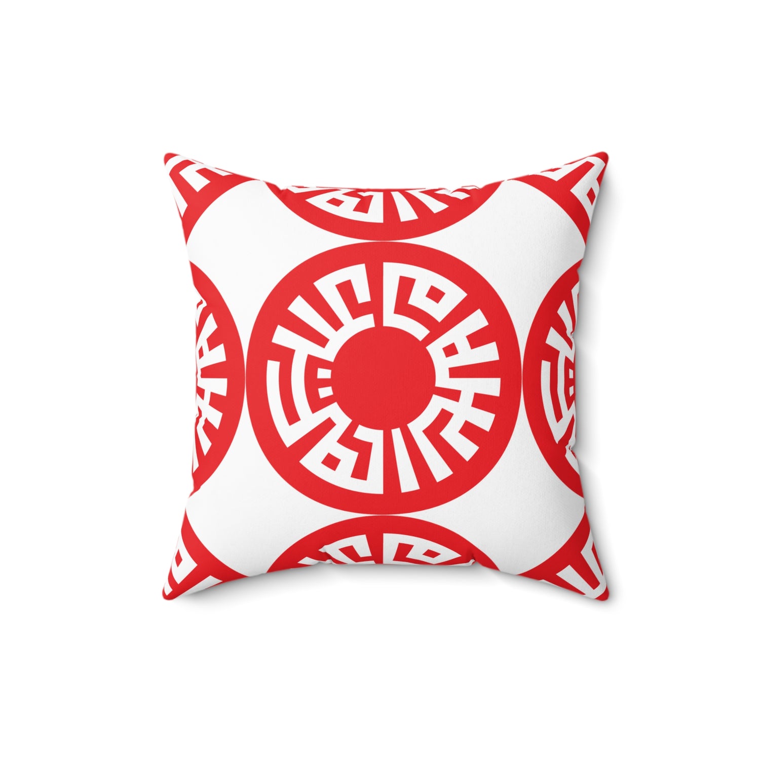 "Salam" Spun Polyester Square Pillow- Red
