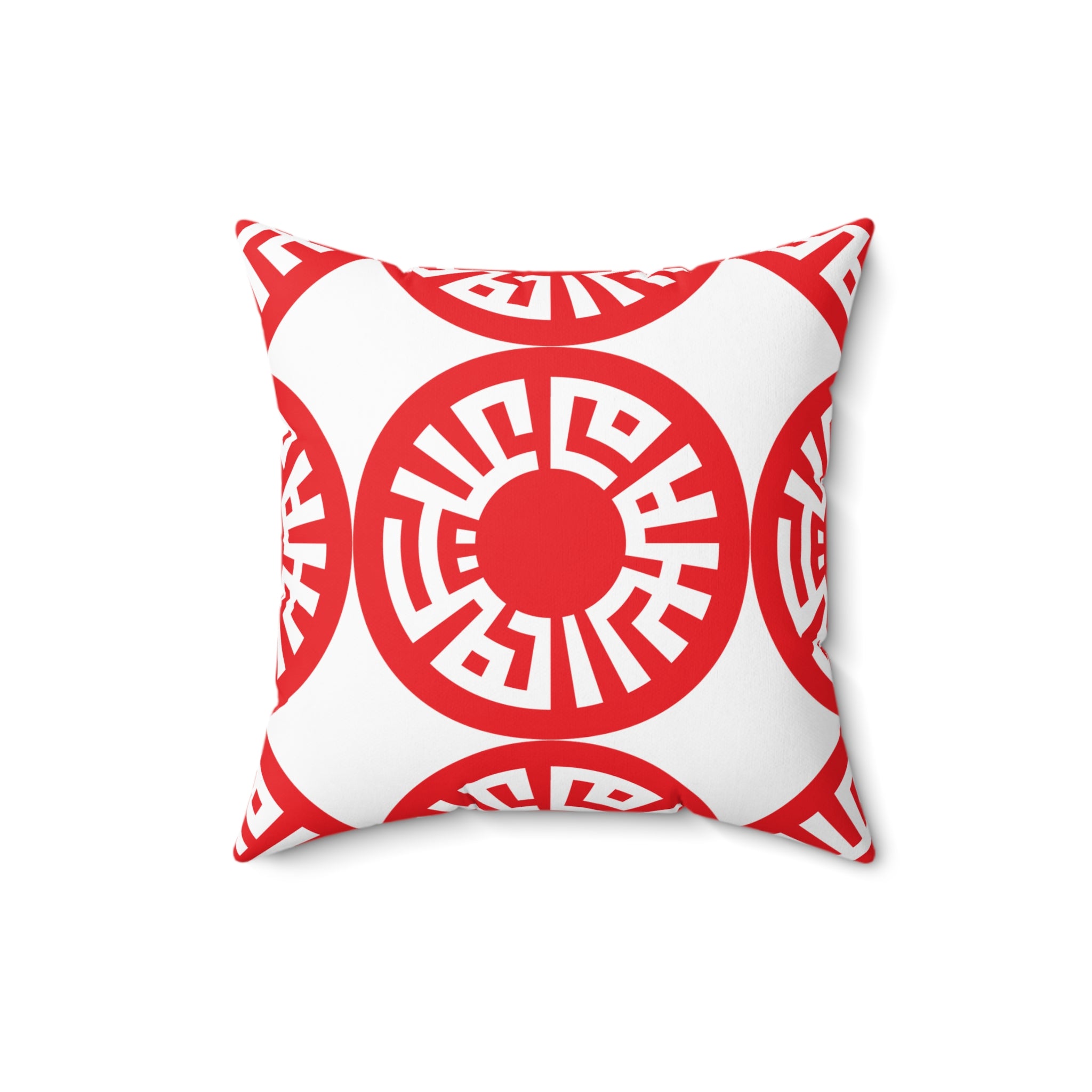 "Salam" Spun Polyester Square Pillow- Red