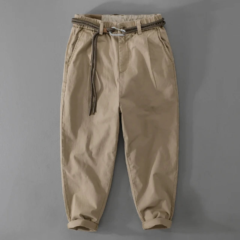 Unique Design Quality Cotton Cargo Pants Men Brand Trend Casual Trousers Elastic Waist 29-36 Pantalones Hombre Pantalon Homme