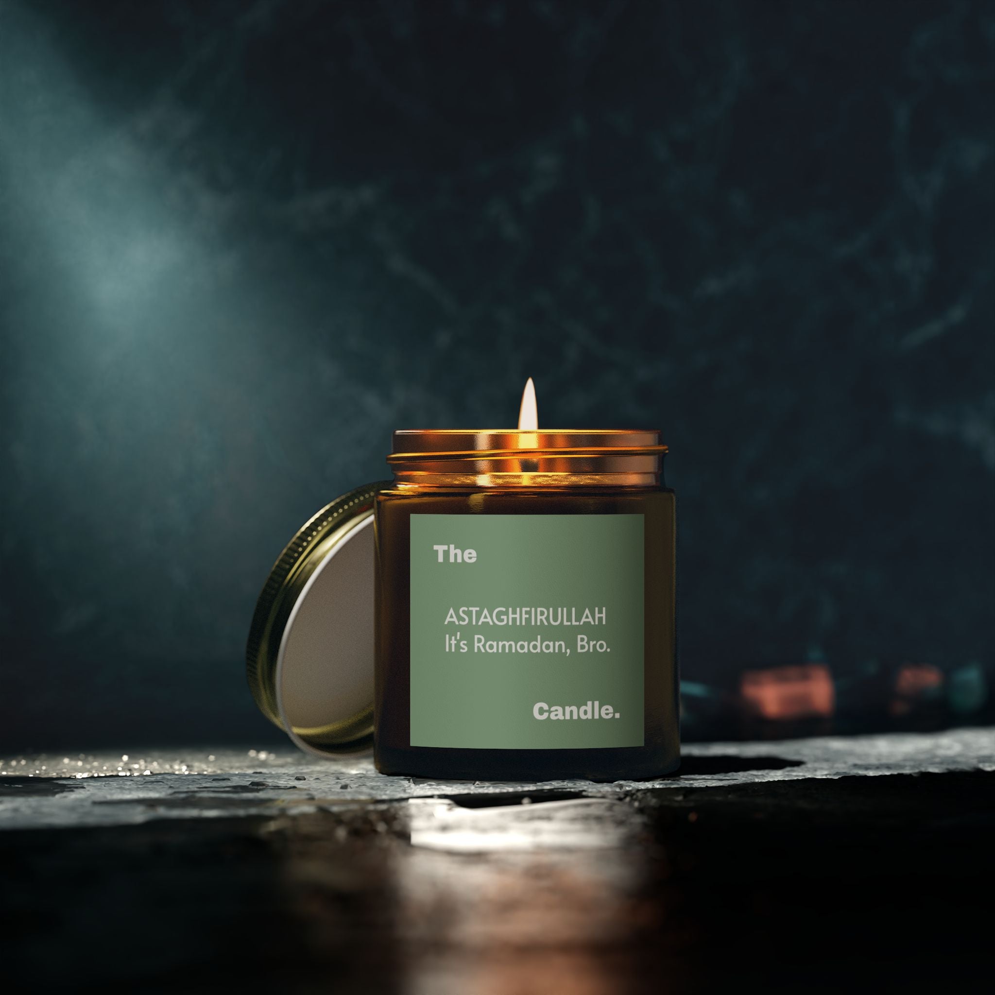 "Astaghfirullah" Scented Candles, Coconut Apricot Wax (4oz, 9oz)