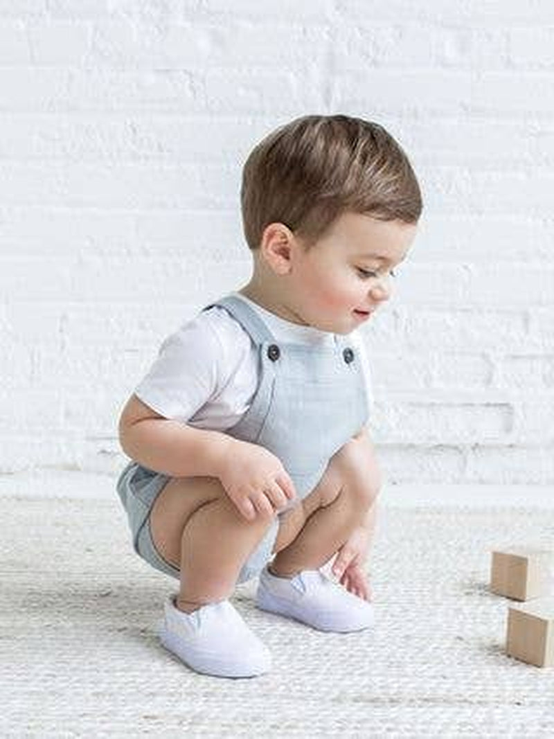 Baby Alani Linen Bubble Overall - Mist