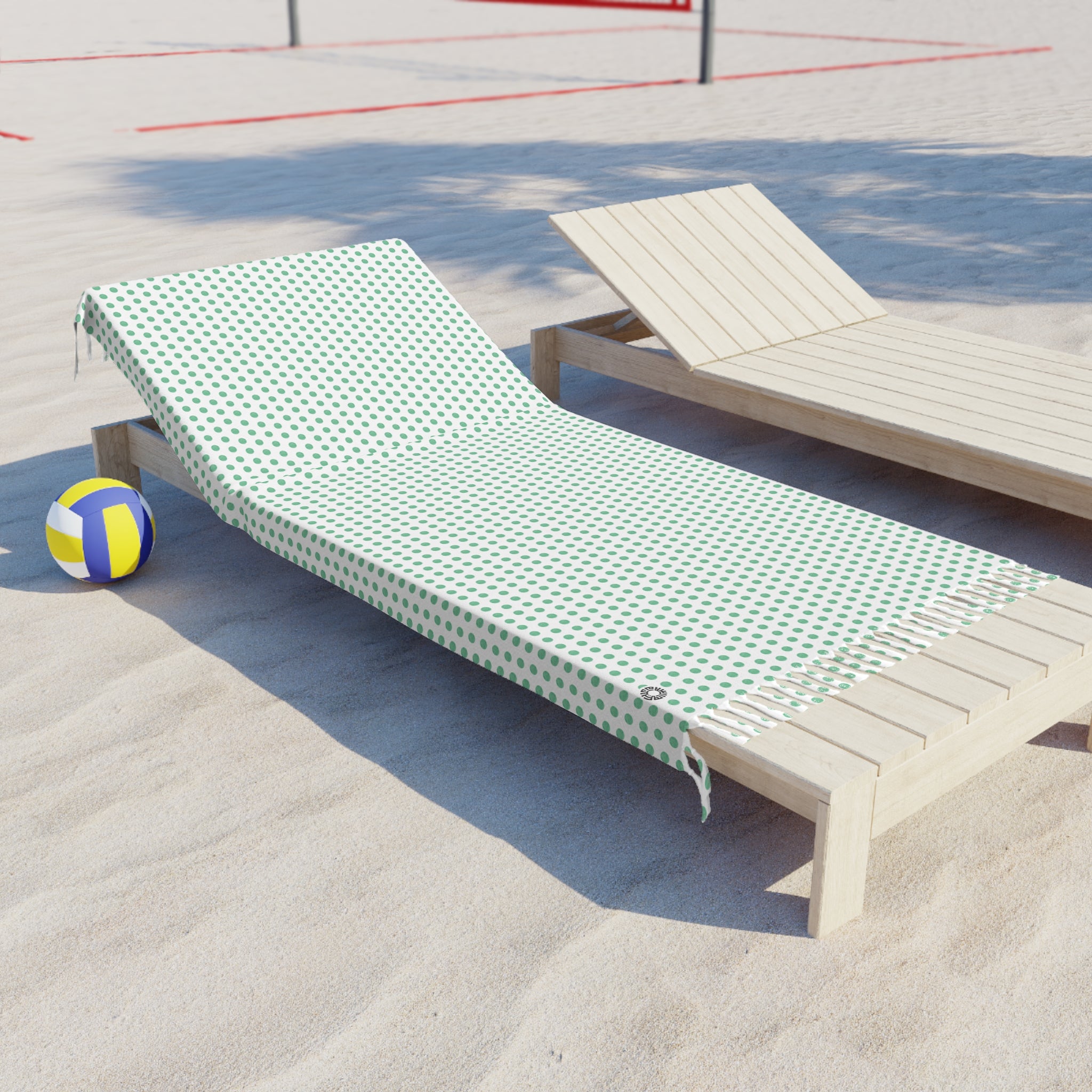 Boho Beach Cloth- Polka Dot, Green