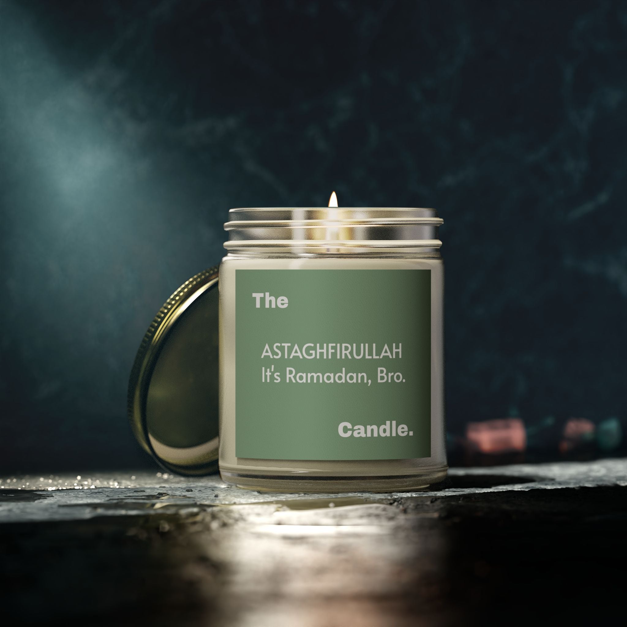 "Astaghfirullah" Scented Candles, Coconut Apricot Wax (4oz, 9oz)