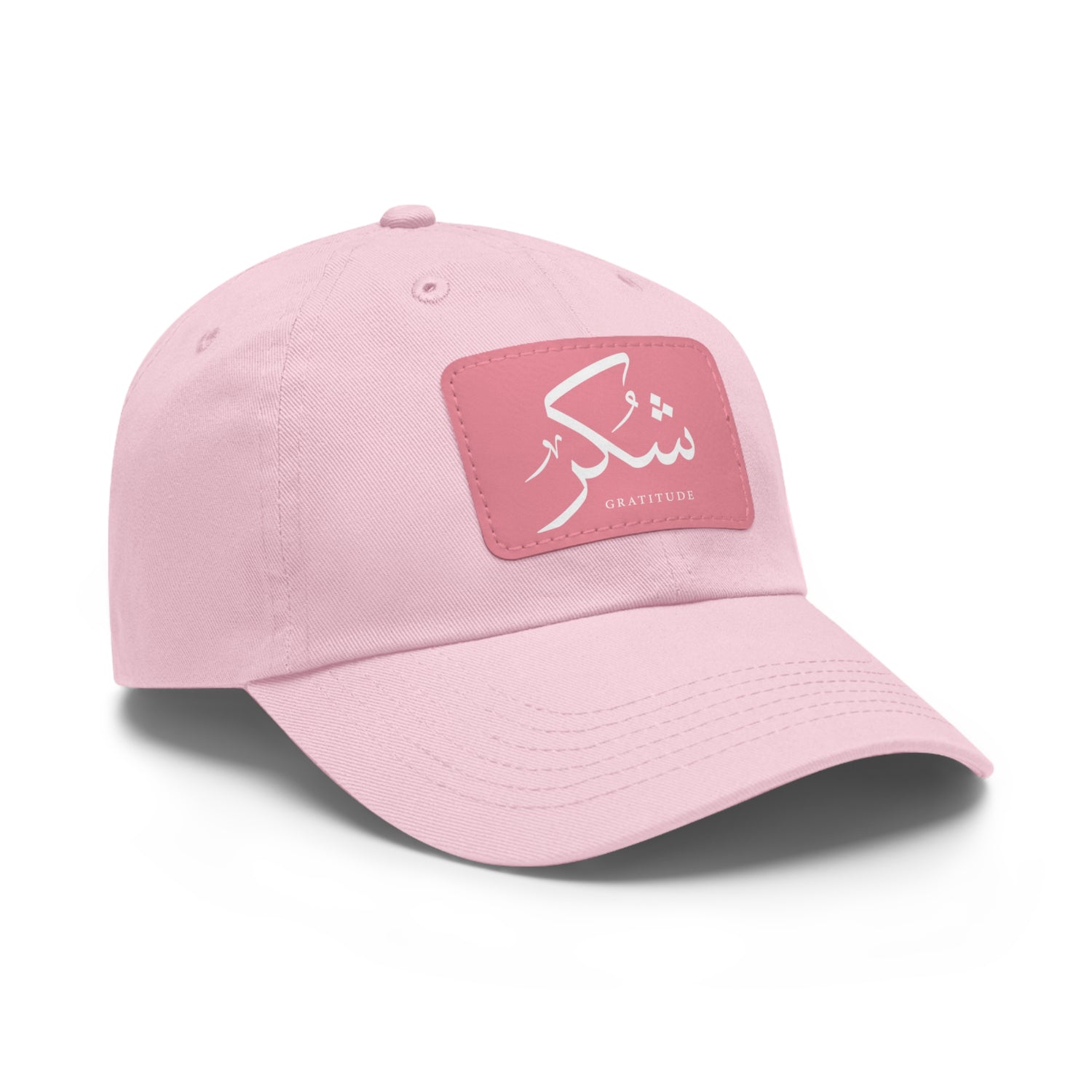 Hat with Leather Patch, "Gratitude"