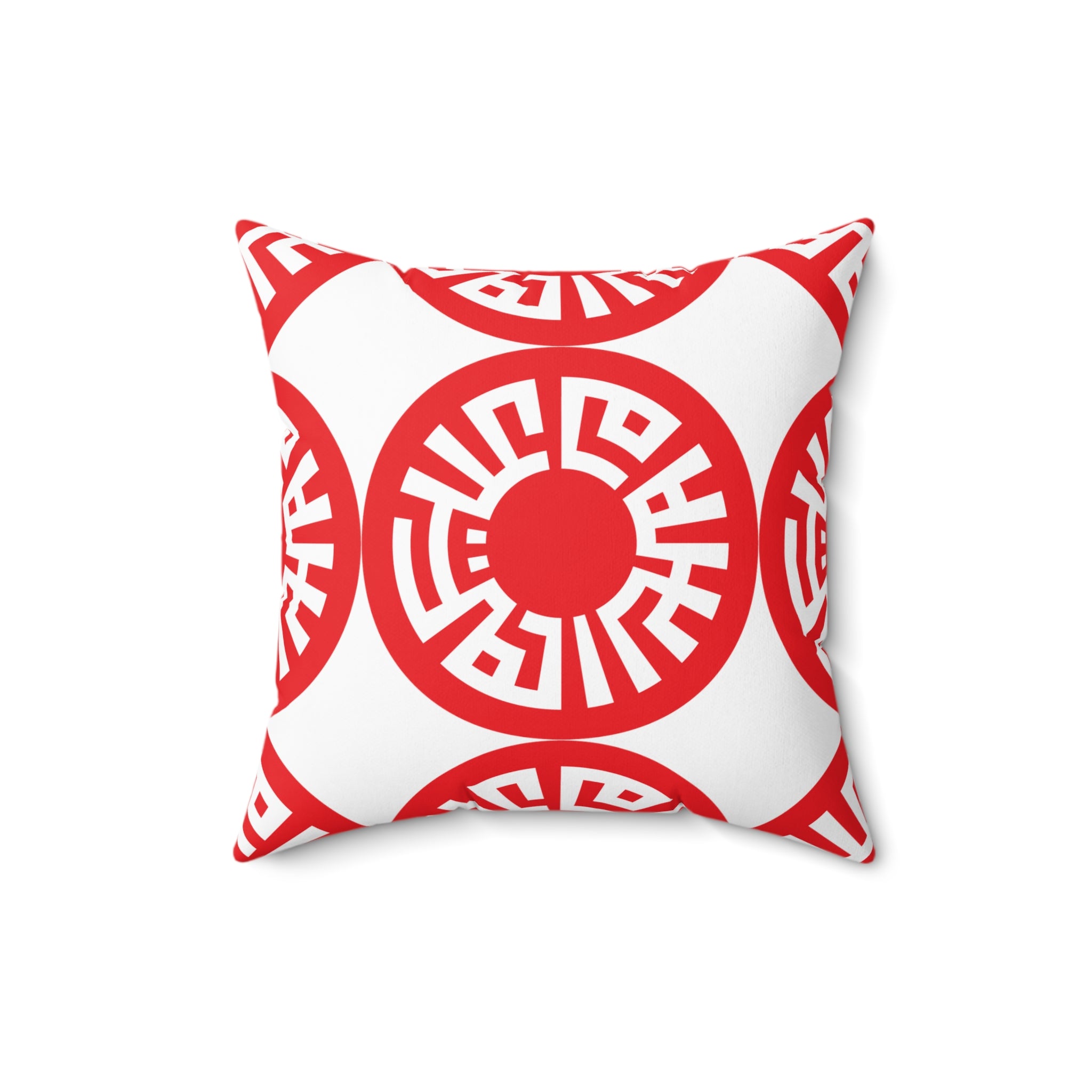"Salam" Spun Polyester Square Pillow- Red
