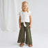 Retro Cotton and Linen Loose Wide-Legged Pants for Girls Summer New Children&
