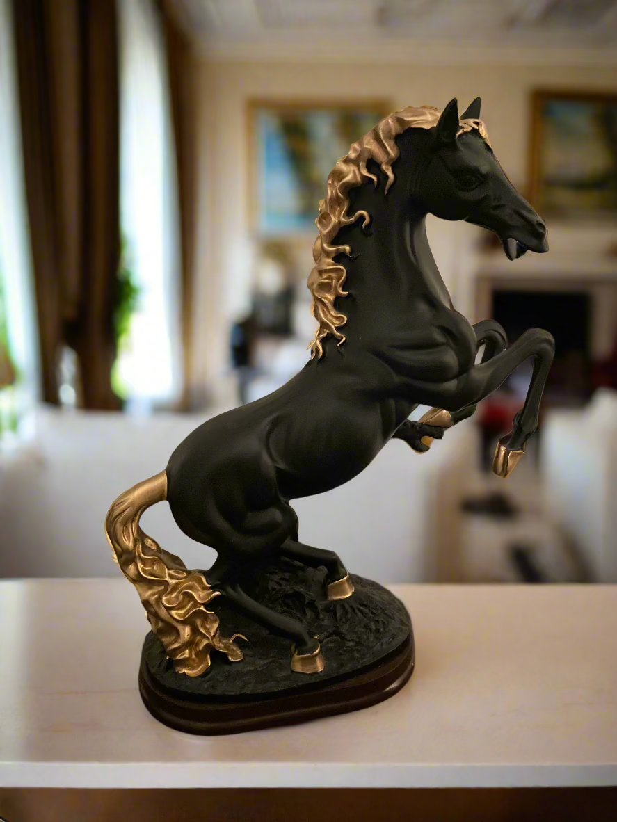 Horse Figurine, Black. 35 cm.