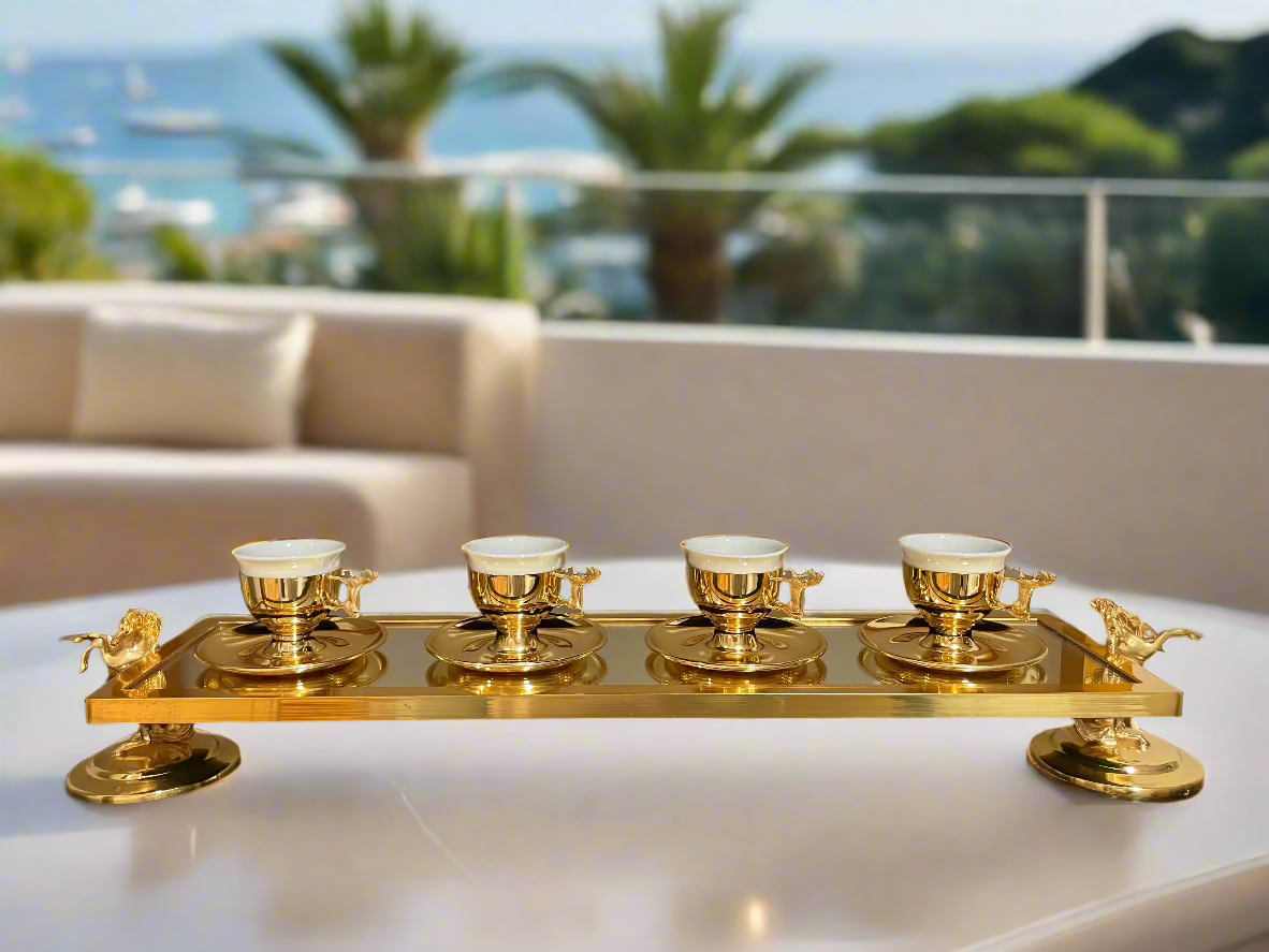 12-piece Luxury Kava Set, Golden Horse.