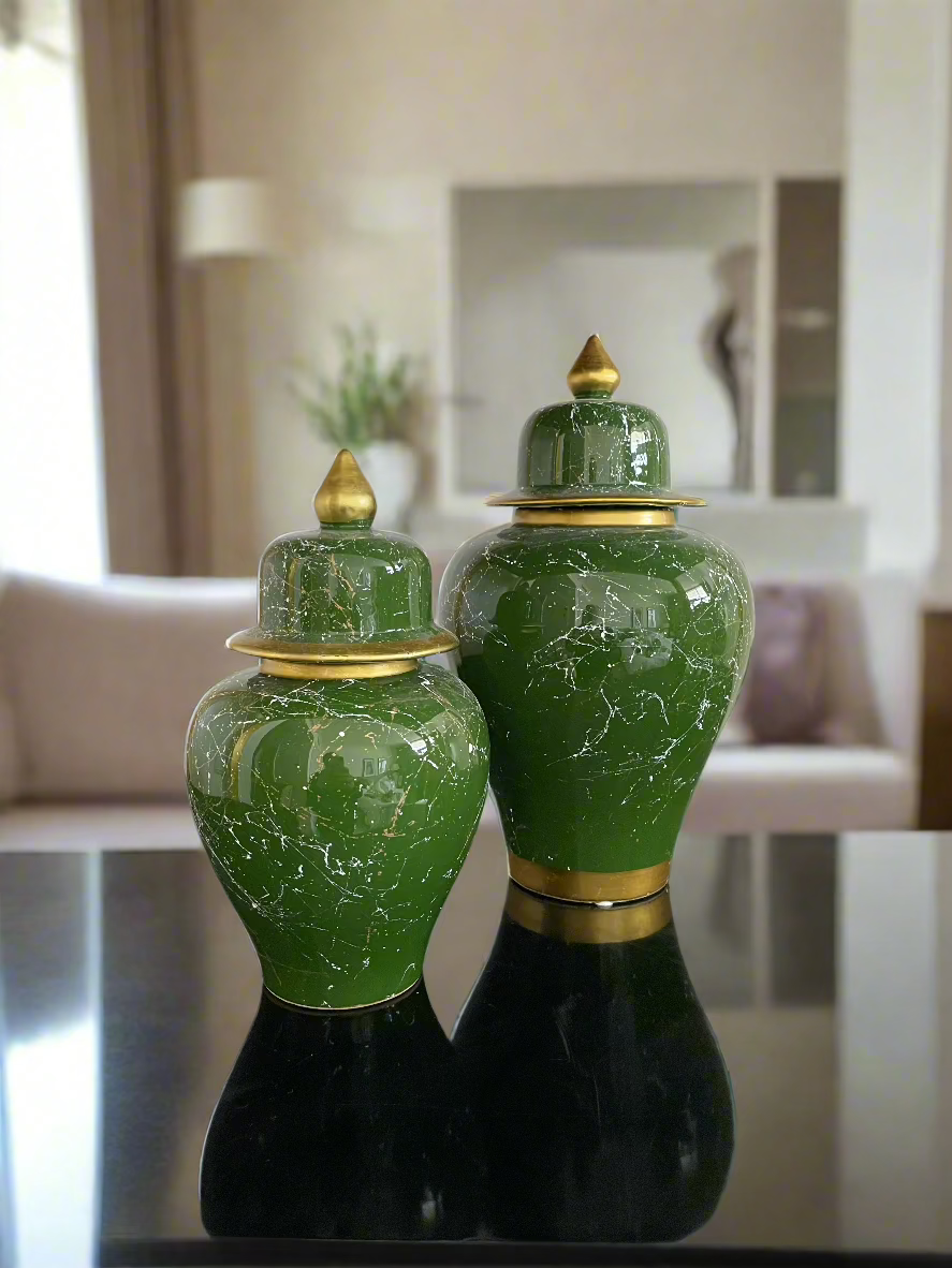 2-Piece Set Decorative Jars
